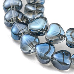 Полностью покрытые гальваническим способом прозрачные стеклянные бусины&nbsp;EGLA-G037-09A-FR02