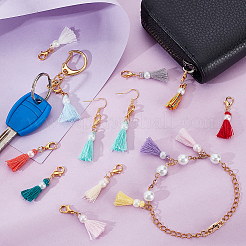 28 шт. 14-х цветные подвески-кисточки из поликоттона&nbsp;HJEW-PH02109