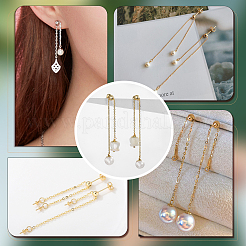 40 шт. 2 цвета латунная фурнитура для сережек-гвоздиков&nbsp;KK-PH0004-80