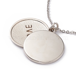 Сублимация пустой алюминиевый кулон ожерелье&nbsp;LS-NJEW-E020-01P-01