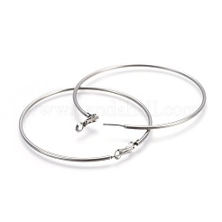 Серьги-кольца из нержавеющей стали 201&nbsp;EJEW-F188-24P-E