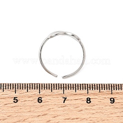 5 шт. открытые манжеты из нержавеющей стали 304 для женщин&nbsp;RJEW-K313-12P