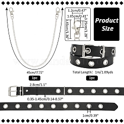 Ремни из искусственной кожи в стиле панк-готики&nbsp;AJEW-WH0515-43P