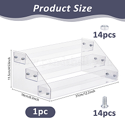 Одноуровневый держатель для бутылочек с лаком для ногтей из полистирольного пластика&nbsp;ODIS-WH0095-004