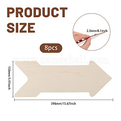 8 шт. незаконченная деревянная заготовка в форме стрелы&nbsp;WOOD-CA0001-86