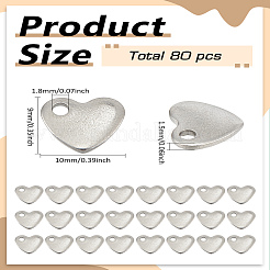 80 шт. 304 нержавеющая сталь штампованная пустая бирка-брелок&nbsp;STAS-LP0002-71