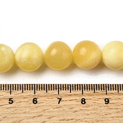 Нити бусин из натурального желтого нефрита&nbsp;G-A274-A01-12mm