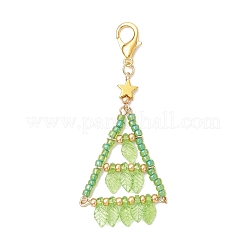 Подвесные украшения из акрила и стеклянных бусин на деревья&nbsp;HJEW-MZ00377