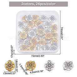 48 шт. 2 цвета бусины из сплава в тибетском стиле&nbsp;FIND-CA0003-07