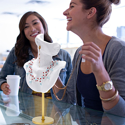 Модель из смолы с боковым корпусом в форме бюста&nbsp;AJEW-WH0695-229B