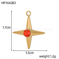 Подвески из нержавеющей стали 304 с микропаве из кубического циркония&nbsp;STAS-OY010-48G