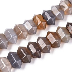 Серые натуральные бусины из агата &nbsp;G-T142-56