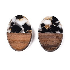 Подвески из прозрачной смолы и ореха&nbsp;RESI-T057-04A