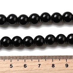 Натуральный черный обсидиан бисер пряди&nbsp;LS-G-L632-A01-8mm