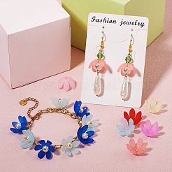 140шт 7 цвета прозрачные акриловые бусины&nbsp;MACR-TA0001-73