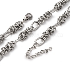 Цепочки византийского плетения из нержавеющей стали 304&nbsp;NJEW-T016-16P