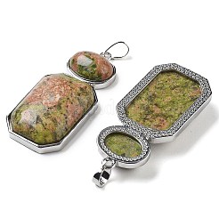 Подвески в форме человеческого тела из натурального унакита&nbsp;G-P552-03P-06