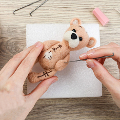 10 стиль иглопробивной валяния шерстяной ровницы&nbsp;DIY-GF0011-03