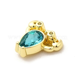 Подвески из сплава и страза&nbsp;PALLOY-D330-02G-02B