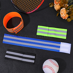 4шт 4-х цветные полиэстеровые светоотражающие браслеты&nbsp;AJEW-CN0005-22