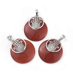 Природные красной яшмы подвески&nbsp;KK-F751-K-A05