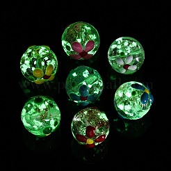 Светящиеся бусины лэмпворк из золота и песка ручной работы&nbsp;LAMP-N035-04