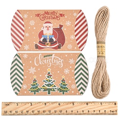 24 шт. 12 стиля картонные коробки-подушки для конфет с рождественской тематикой&nbsp;CON-FS0001-12