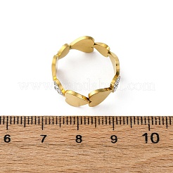 Кольца для пальцев из нержавеющей стали 304 со стразами&nbsp;RJEW-Q020-15G