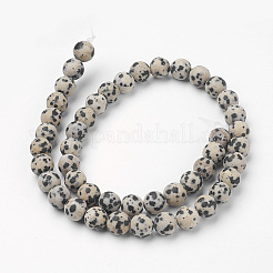 Естественно Далматин яшма шарик нити&nbsp;G-G735-68F-8mm