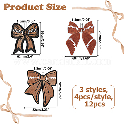 12 шт. 3 стиля компьютерной вышивки нейлоновые тканевые нашивки&nbsp;DIY-HS0001-92