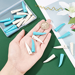 24 шт. подвески из синтетической бирюзы 2 цветов&nbsp;G-AR0004-74