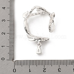 Латунная оправа из бусинок из прозрачного кубического циркония с микропаве&nbsp;KK-K371-49S