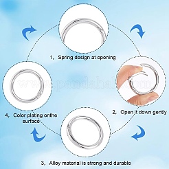 20шт 4 стиля сплава пружинные кольца ворот&nbsp;FIND-SP0001-50A