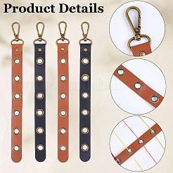 4 шт. 2-цветный литой кожаный нитевдеватель&nbsp;AJEW-CL0001-16