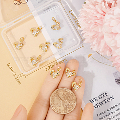 12шт латунные подвески из кубического циркония с микро-паве&nbsp;ZIRC-BBC0002-77