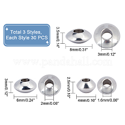 90шт 3 стиля латунные распорные бусины&nbsp;KK-PH0003-38