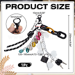 Акриловые подвесные украшения в форме ракушки-ключа&nbsp;HJEW-WH0042-152