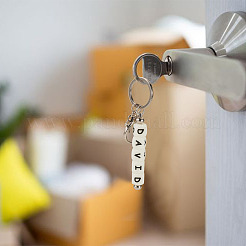 Наборы для самостоятельного изготовления брелоков из нержавеющей стали с бусинами&nbsp;KEYC-TA0001-63