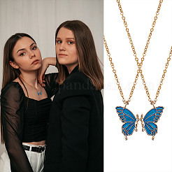 Комплект ожерелий с кулоном в виде бабочки&nbsp;JN1033B-1