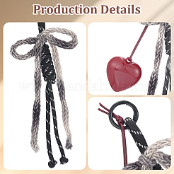 2 шт. 2-х цветный бант из полиэстера подвеска украшение&nbsp;HJEW-GF0001-60