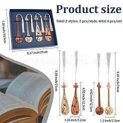 4 шт. деревянные закладки пипа&nbsp;AJEW-WH20020-235