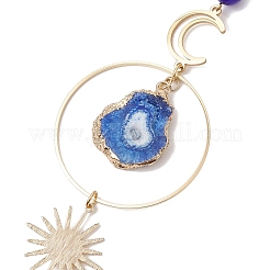 Подвески-капли ручной работы с элементами лэмпворка и сглаза&nbsp;HJEW-JM02315