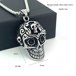 Панк ретро подвеска в виде черепа из нержавеющей стали 304 для женщин и мужчин&nbsp;LM6157