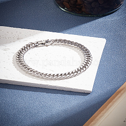 1шт 304 нержавеющая сталь кубинские звенья цепи браслеты для мужчин и женщин&nbsp;BJEW-LP0001-13B-P