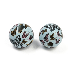 Окрашенные деревянные европейские бусы&nbsp;WOOD-F017-04D