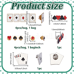 Эмалевые булавки для игральных карт&nbsp;JEWB-GA0001-43