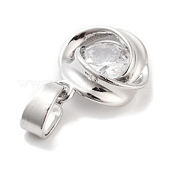 Латунные микропаве прозрачные подвески с фианитом&nbsp;ZIRC-L104-011P