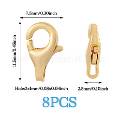 8 шт. латунные застежки-лобстеры&nbsp;KK-TA0002-68