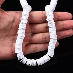 Плоские круглые бусины из глины ручной работы полимерные&nbsp;CLAY-R067-10mm-17