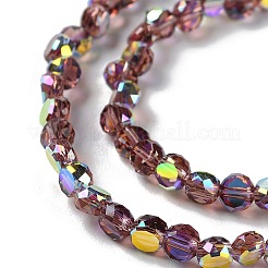 Прозрачные стеклянные бусины гальваническим пряди&nbsp;GLAA-Q099-A01-01